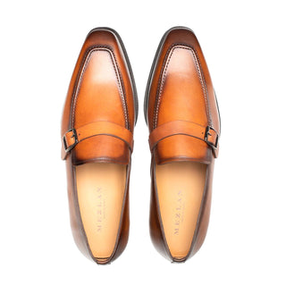 Mezlan Salato Leather Single Monk-Strap-AmbrogioShoes