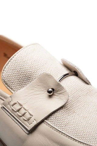 Mezlan Saona Linen & Leather Horse-Bit Loafer