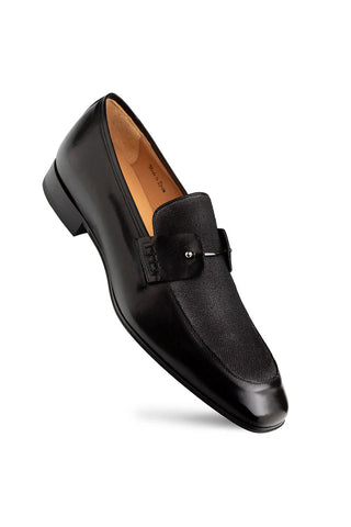 Mezlan Saona Linen & Leather Horse-Bit Loafer