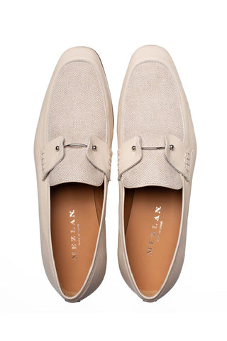 Mezlan Saona Linen & Leather Horse-Bit Loafer