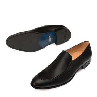 Mezlan Sergi Black Classic Venetian Soft European Calfskin Loafers 9034 (MZ2830)-AmbrogioShoes