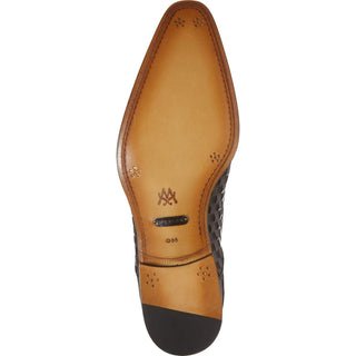 Mezlan Sexto Mens Luxury Shoes Black Calfskin & Fabric Oxfords 8230 (MZ2339)-AmbrogioShoes