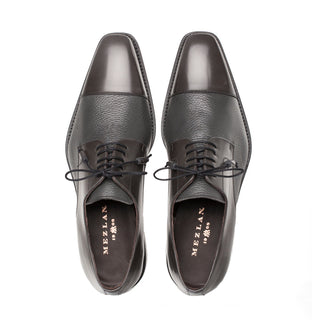 Mezlan Soka 15089 Men's Luxury Designer Shoes Soka Grey Calfskin & Deerskin Oxfords (MZ2022)-AmbrogioShoes