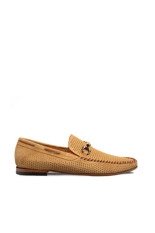 Mezlan Tarraco Suede Horse-Bit Loafer