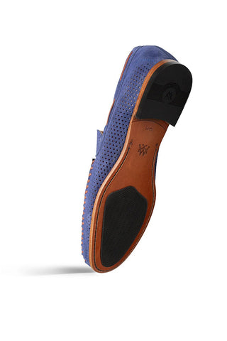 Mezlan Tarraco Suede Horse-Bit Loafer