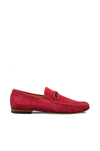 Mezlan Tarraco Suede Horse-Bit Loafer