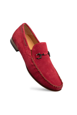Mezlan Tarraco Suede Horse-Bit Loafer