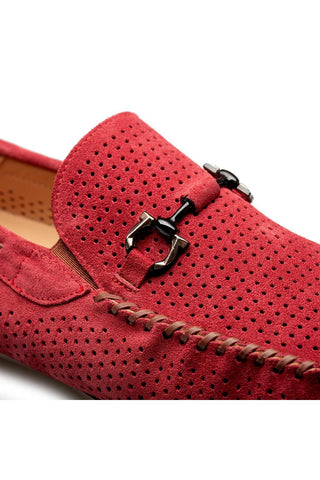 Mezlan Tarraco Suede Horse-Bit Loafer