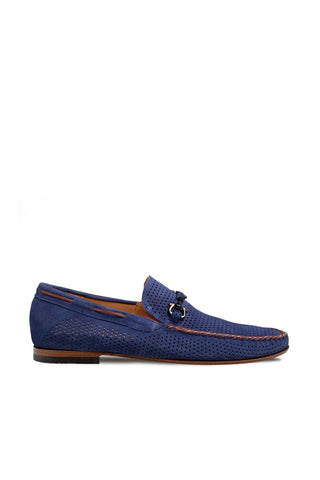 Mezlan Tarraco Suede Horse-Bit Loafer