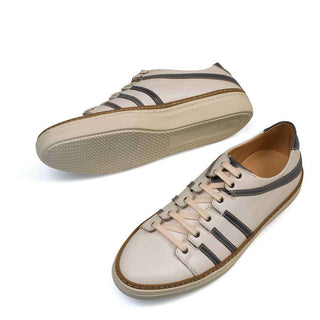 Mezlan Tebas Mens Luxury Shoes White & Jeans Italian Calfskin Sneakers 8257 (MZ2379)-AmbrogioShoes