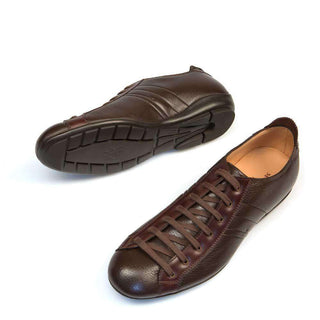 Mezlan Tiberio Mens Luxury Shoes Brown Deer & Italian Calfskin Sneakers 8263 (MZ2355)-AmbrogioShoes