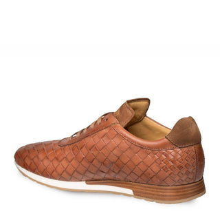 Mezlan Toronado Men's Shoes Cognac Woven Suede / Calf-Skin Leather 9467 (MZ3216)-AmbrogioShoes