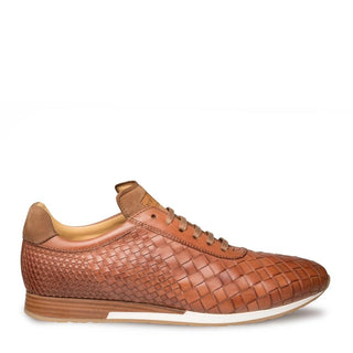 Mezlan Toronado Men's Shoes Cognac Woven Suede / Calf-Skin Leather 9467 (MZ3216)-AmbrogioShoes