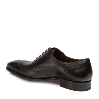 Mezlan Ugalde Men's Luxury Shoes Black Calfskin Leather Oxfords 18929(MZ2733)-AmbrogioShoes