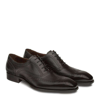 Mezlan Ugalde Men's Luxury Shoes Black Calfskin Leather Oxfords 18929(MZ2733)-AmbrogioShoes