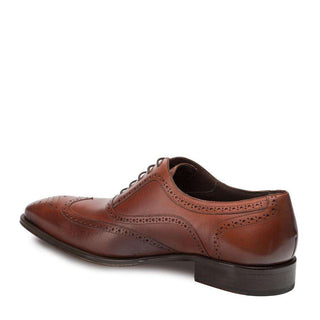 Mezlan Ugalde Men's Luxury Shoes Cognac Calfskin Leather Oxfords 18929(MZ2734)-AmbrogioShoes