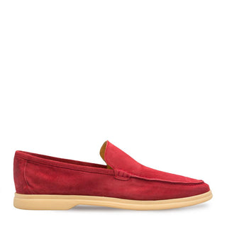 Mezlan Vale Men's Shoes Red Suede Leather Slip-On Loafers 9390 (MZ3171)-AmbrogioShoes