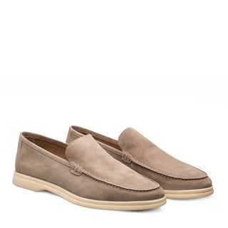 Mezlan Vale Men's Shoes Taupe Beige Suede Leather Slip-On Loafers 9390 (MZ3172)-AmbrogioShoes