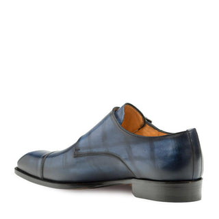 Mezlan Valkyrie Men's Shoes Electric Blue Double Monk-Straps Loafers 9368 (MZ3177)-AmbrogioShoes