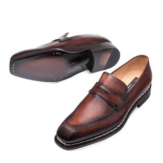 Mezlan Varsovia Men's Shoes Cognac Calf-Skin Leather Loafers 9109 (MZ3103)-AmbrogioShoes