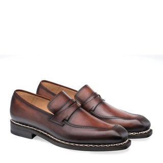 Mezlan Varsovia Men's Shoes Cognac Calf-Skin Leather Loafers 9109 (MZ3103)-AmbrogioShoes