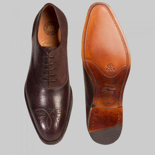 Mezlan Vigo Mens Luxury Shoes Brown Calfskin Oxfords (MZW2963)-AmbrogioShoes