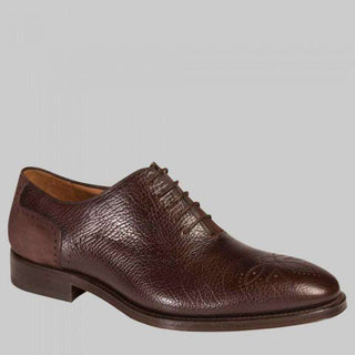 Mezlan Vigo Mens Luxury Shoes Brown Calfskin Oxfords (MZW2963)-AmbrogioShoes