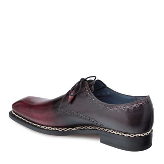 Mezlan Vladimir Men's Shoes Burgundy and Black Calf-skin Leather Oxfords 9209 (MZ3051)-AmbrogioShoes