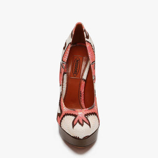 Missoni Shoes Brown / Coral / Ivory Womens Pumps (MISS107)-AmbrogioShoes