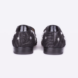 Mister 39049 Arcas Men's Shoes Black Zebra Print / Suede Leather Slip On Loafers (MIS1003)-AmbrogioShoes