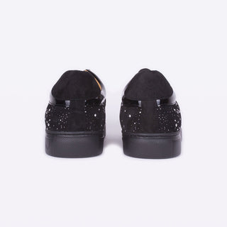 Mister 39697 Ekai Men's Shoes Black Patent / Suede Leather Casual Sneakers (MIS1021)-AmbrogioShoes