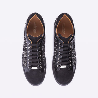 Mister 39697 Ekai Men's Shoes Black Patent / Suede Leather Casual Sneakers (MIS1021)-AmbrogioShoes