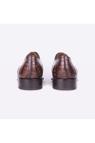 Mister 40080 Bruma Brown Crocodile Print / Calf-Skin Leather Derby (MISS1050)-AmbrogioShoes