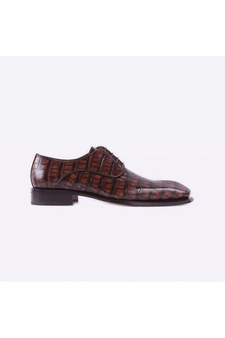 Mister 40080 Bruma Brown Crocodile Print / Calf-Skin Leather Derby (MISS1050)-AmbrogioShoes