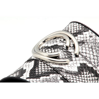 Mister 40775 Men's Shoes White Snake Print / Calf-Skin Leather Slip-On Sandals (MIS1082)-AmbrogioShoes