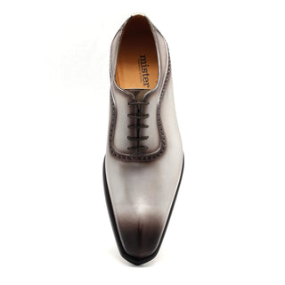 Mister 40846 Men's Shoes Bone Beige Calf-Skin Leather Derby Oxfords (MIS1095)-AmbrogioShoes