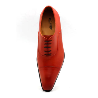 Mister 40958 Men's Shoes Miranda Red Calf-Skin Leather Cap-Toe Oxfords (MIS1112)-AmbrogioShoes