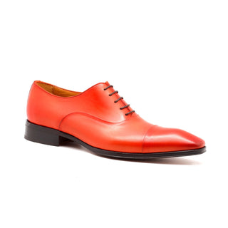 Mister 40958 Men's Shoes Miranda Red Calf-Skin Leather Cap-Toe Oxfords (MIS1112)-AmbrogioShoes