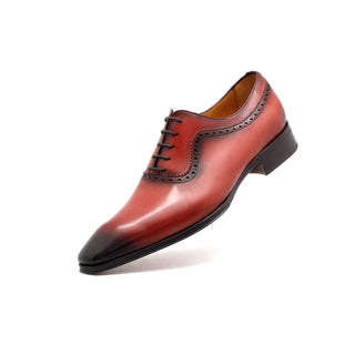 Mister 40960 Men's Shoes Red Calf-Skin Leather Oxfords (MIS1114)-AmbrogioShoes