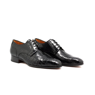 Mister Oco Men's Shoes Crocodile Print Leather Derby Oxfords (MIS1157)-AmbrogioShoes