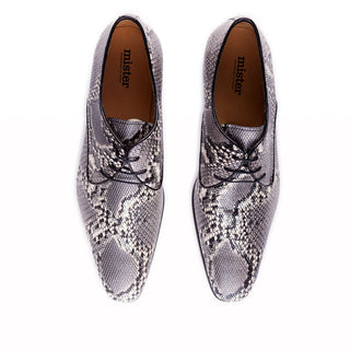 Mister Otura Men's Shoes Snake-Print Leather Derby Oxfords (MIS1158)-AmbrogioShoes