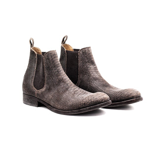 Mister Sagra Men's Shoes Snake-Print Leather Chelsea Boots (MIS1161)-AmbrogioShoes