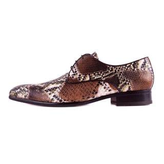 Mister Satar Men's Shoes Snake Print Leather Derby Oxfords (MIS1163)-AmbrogioShoes