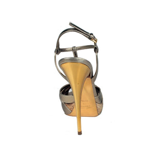 Miu Miu High Heel Cork Metallic Copper Sandals (MIUMIUS010)-AmbrogioShoes