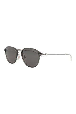 Montblanc MB0155S Transparent Dark Grey/Dark Ruthenium Sunglasses