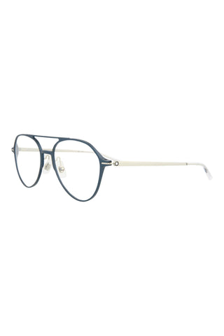 Montblanc MB0195O Semimatte Dark Blue Eyeglasses
