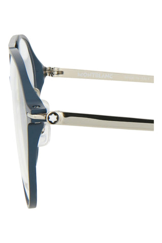 Montblanc MB0195O Semimatte Dark Blue Eyeglasses
