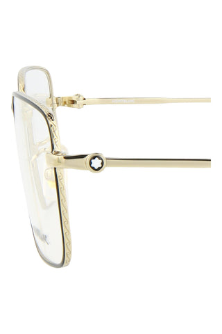 Montblanc MB0212O Light Gold/Semimatte Black Varnish Eyeglasses