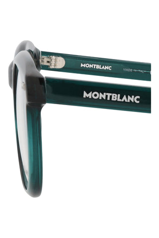 Montblanc MB0229O Transparent Petrol Green Eyeglasses