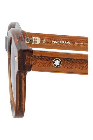 Montblanc MB0287S TRANSPARENT GINGERBREAD BROWN Sunglasses